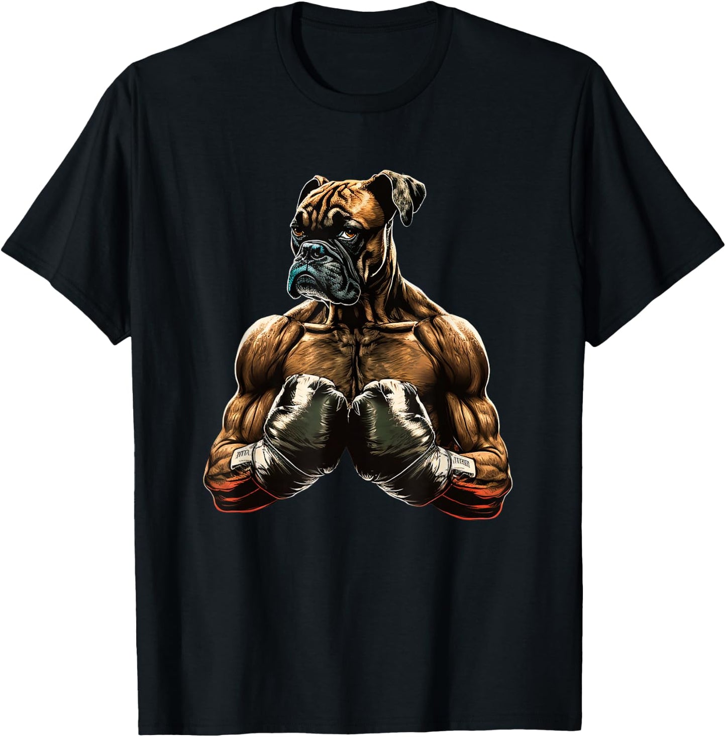 Funny Boxing Boxer Dog Gifts Boys Women Kids T-Shirt - T-Shirt | Black