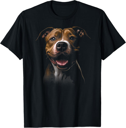 CLICK HERE FOR MORE American Staffordshire Terrier Art Colorful American Staffordshire Terrier T-Shirt - T-Shirt | Black