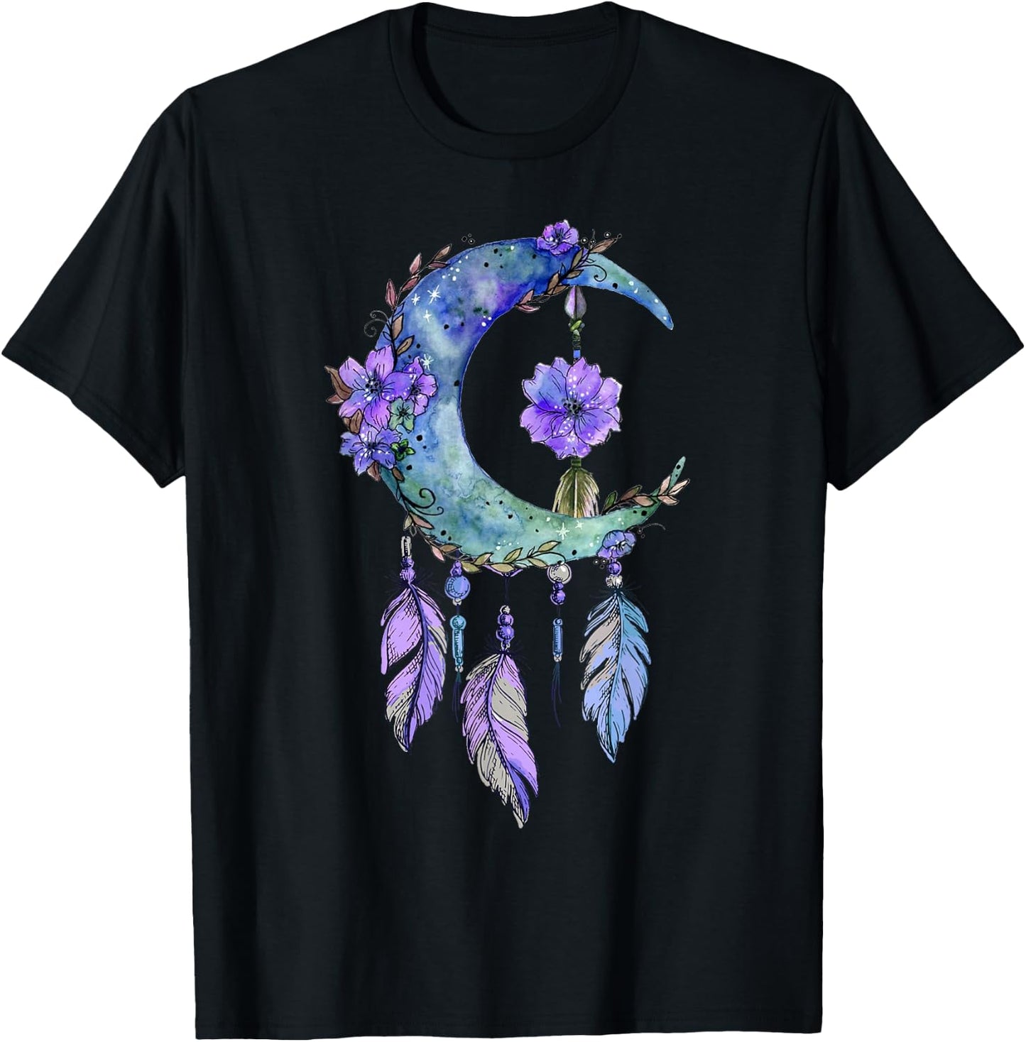 Dream catcher tattoo I Indian feather I dream catcher T-Shirt - T-Shirt | Black