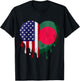 American Bangladeshi Heritage Month Bangladesh Flag Heart T-Shirt - T-Shirt | Black