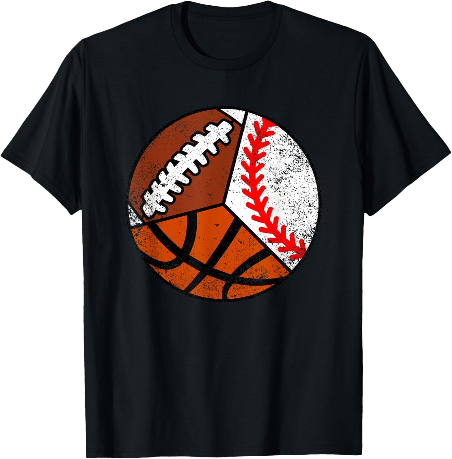 Football Baseball Basketball Player Funny Ball Sport T-Shirt - T-Shirt | Black