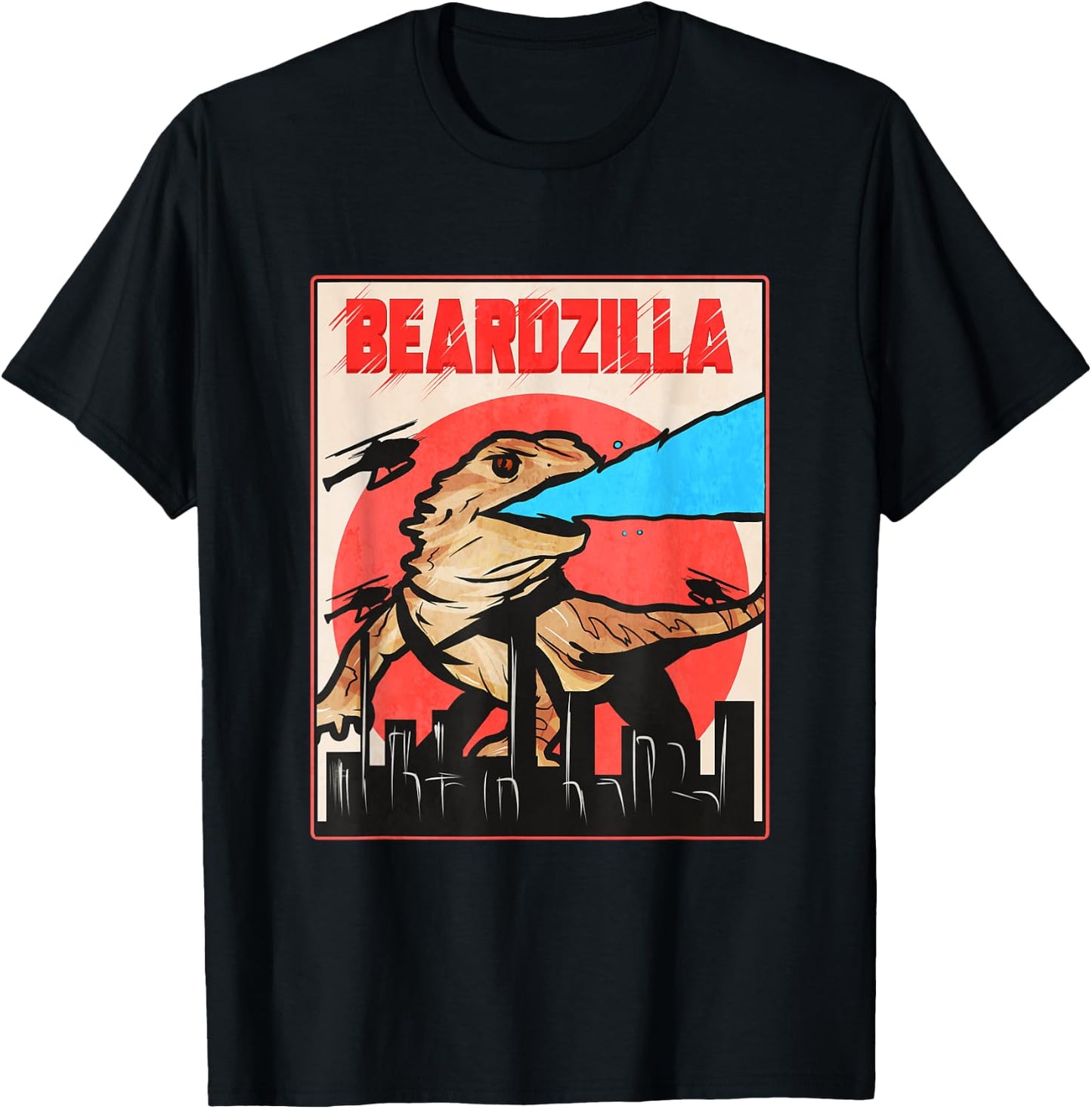 Beardzilla Bearded Dragon T-Shirt - T-Shirt | Black