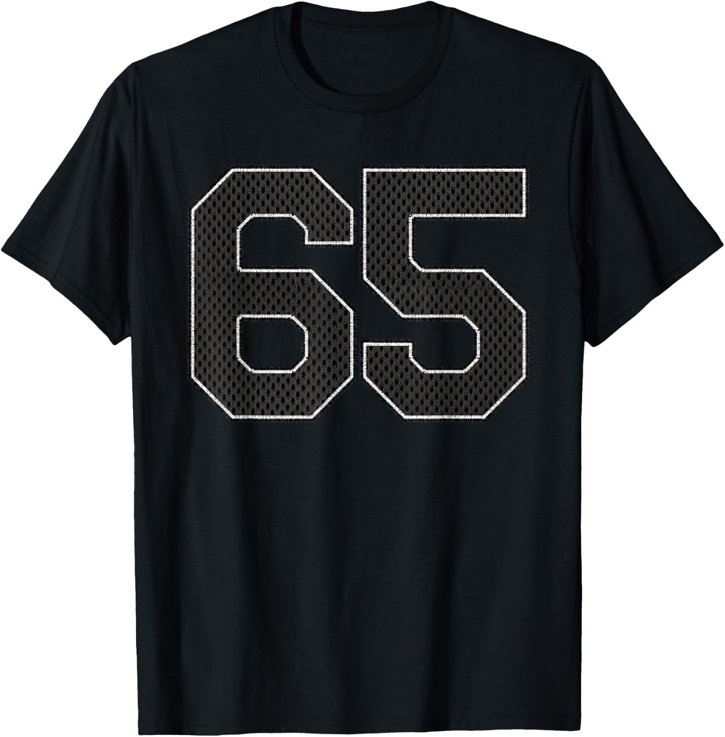 Black Number 65 Athlete Sports Jersey Supporter Fanwear T-Shirt - T-Shirt | Black