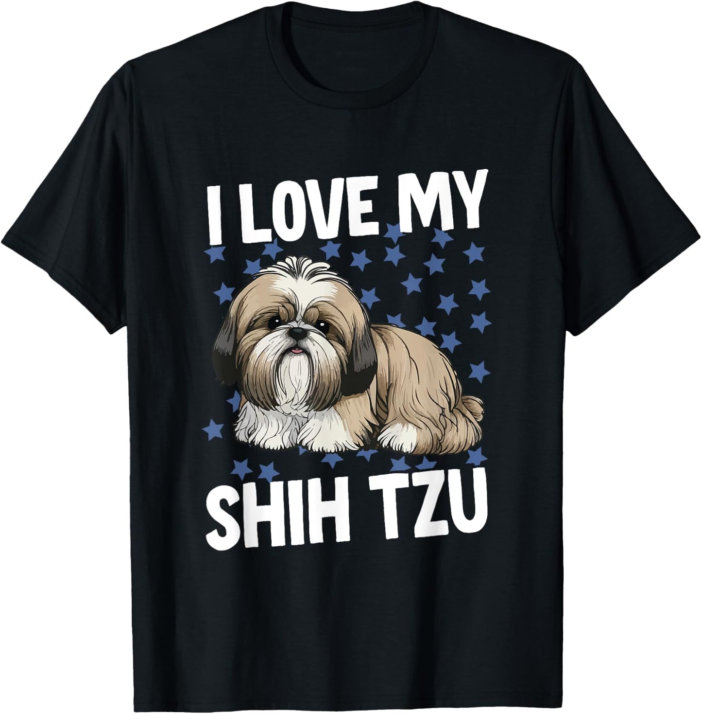 I Love My Shih Tzu T-Shirt - T-Shirt | Black