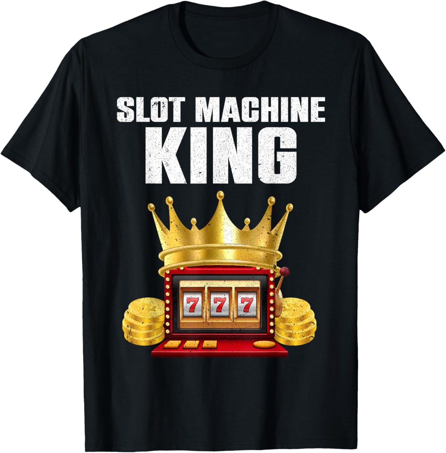 Cool Slot Machine Lovers Design Boys Casino Gambler T-Shirt - T-Shirt | Black