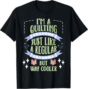 Quilting Grandma T-Shirt - T-Shirt | Black