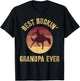 Best Buckin' Grandpa Ever Western Rodeo Cowboy Bucking Horse T-Shirt - T-Shirt | Black