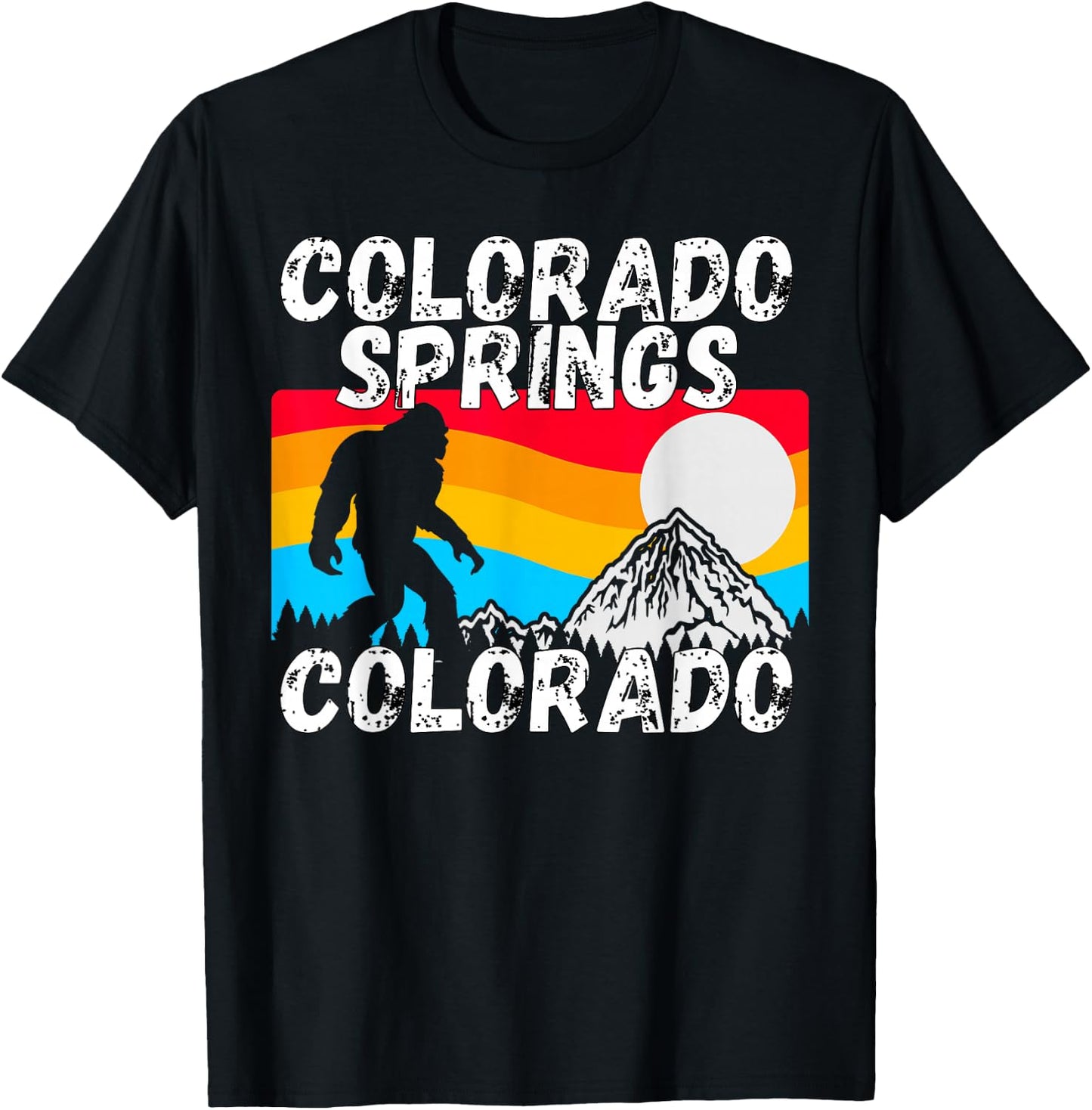 Retro Colorado Springs Colorado Apparel T-Shirt - T-Shirt | Black