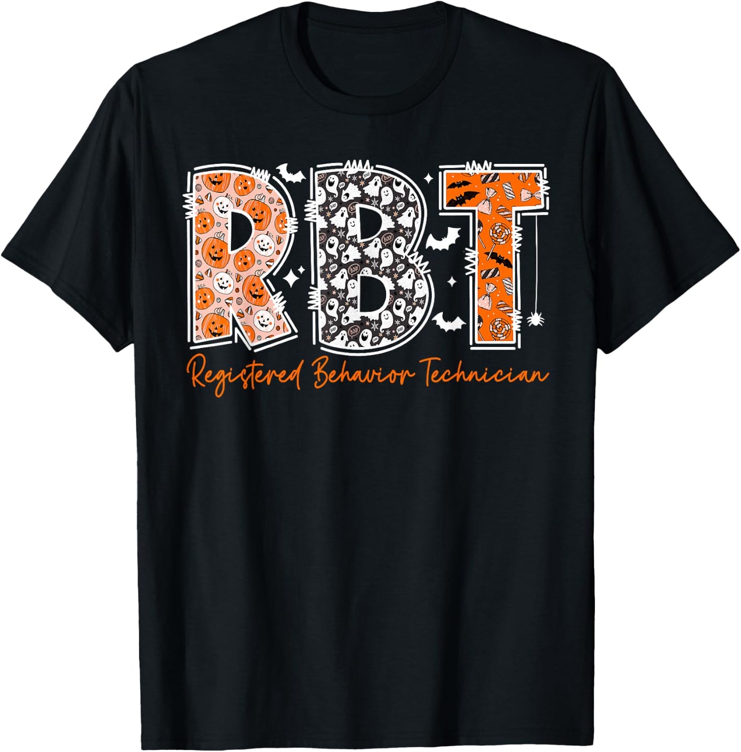 Funny RBT Halloween Registered Behavior Technician Halloween T-Shirt - T-Shirt | Black