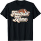 Leopard Retro Football Nana Football Season Football Grandma T-Shirt - T-Shirt | Black