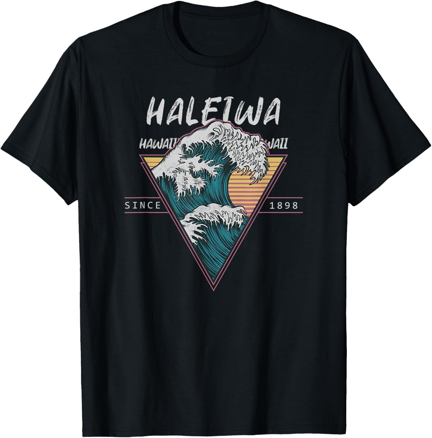 Haleiwa Oahu Hawaii Surf Great Wave T-Shirt - T-Shirt | Black