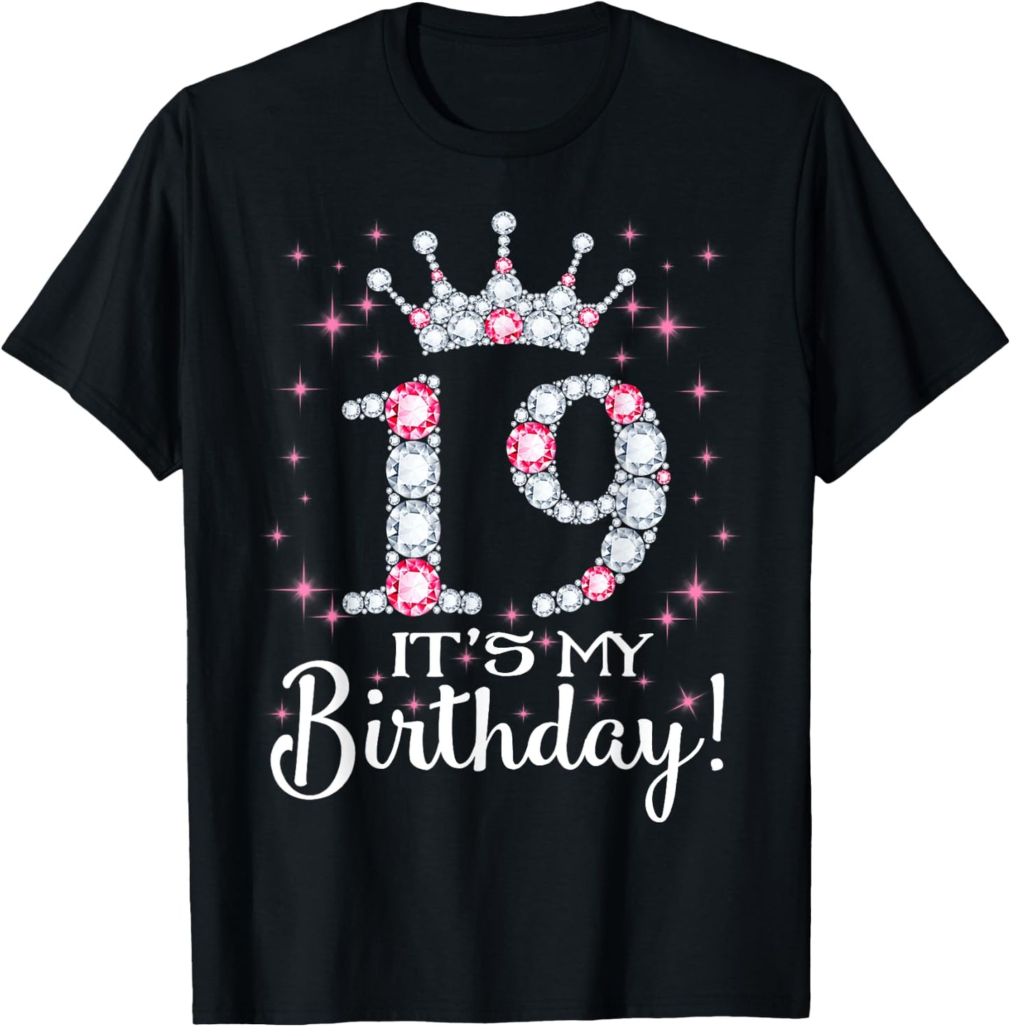 19 It's My Birthday 2002 19th Birthday Gift Teen Girls T-Shirt - T-Shirt | Black
