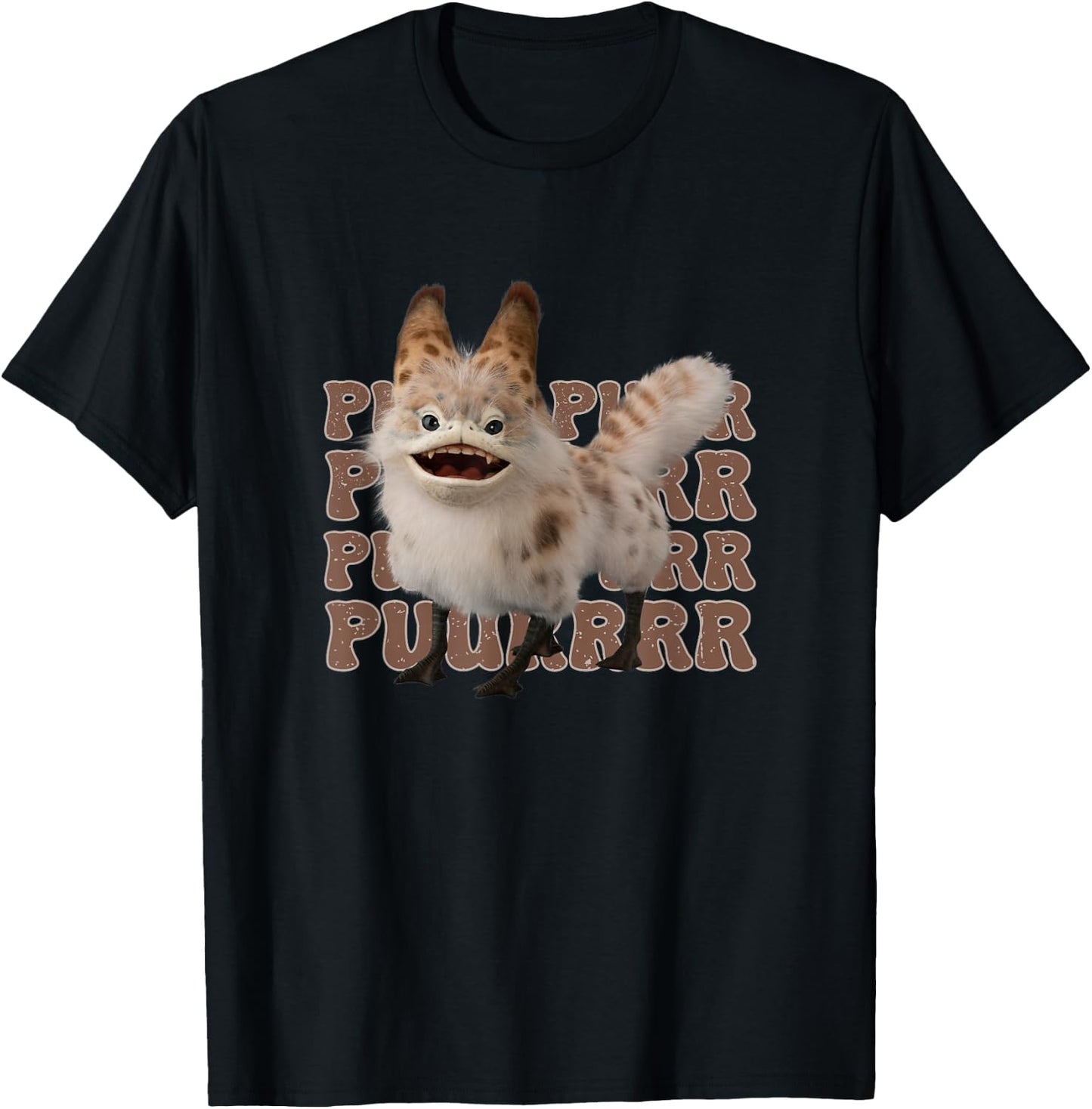 Star Wars: Ahsoka Loth-Cat Vintage Purr Logo Text Stack T-Shirt - T-Shirt | Black