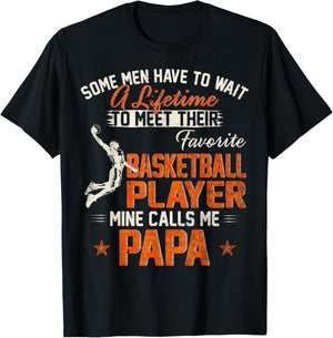 My Favorite Basketball Player Calls Me Papa Funny Dad/Daddy T-Shirt - T-Shirt | Black
