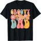Groovy Dad Retro Fathers Day Colorful Peace Sign Smile Face T-Shirt - T-Shirt | Black