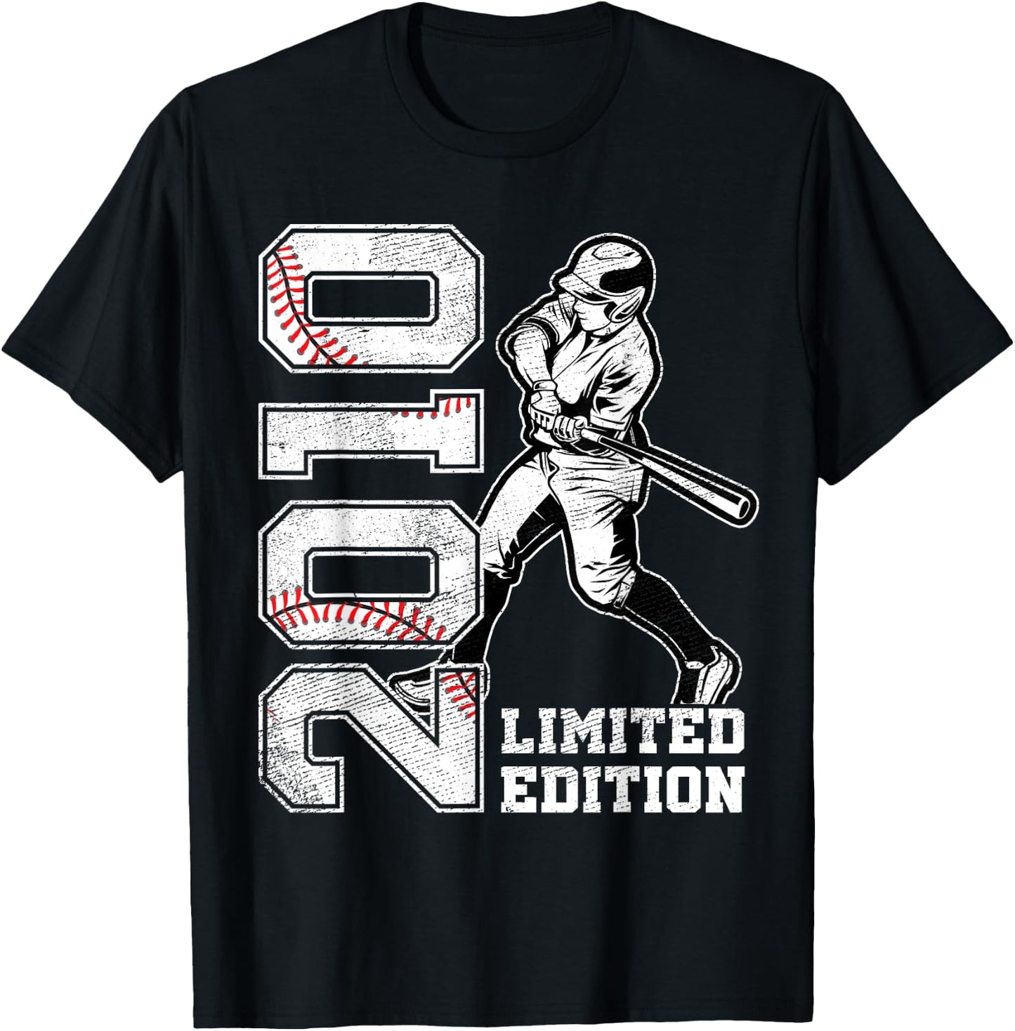 15th Birthday Baseball Limited Edition 2010 15 Years Old T-Shirt - T-Shirt | Black
