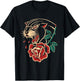 Panther Rose American Traditional Tattoo Ink Old School T-Shirt - T-Shirt | Black