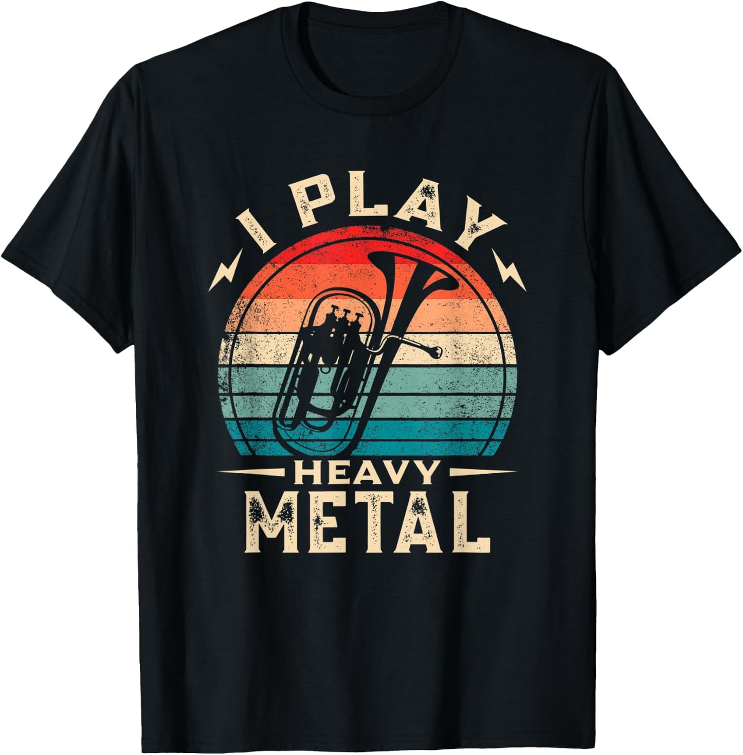 I Play Heavy Metal Funny Euphonium T-Shirt - T-Shirt | Black