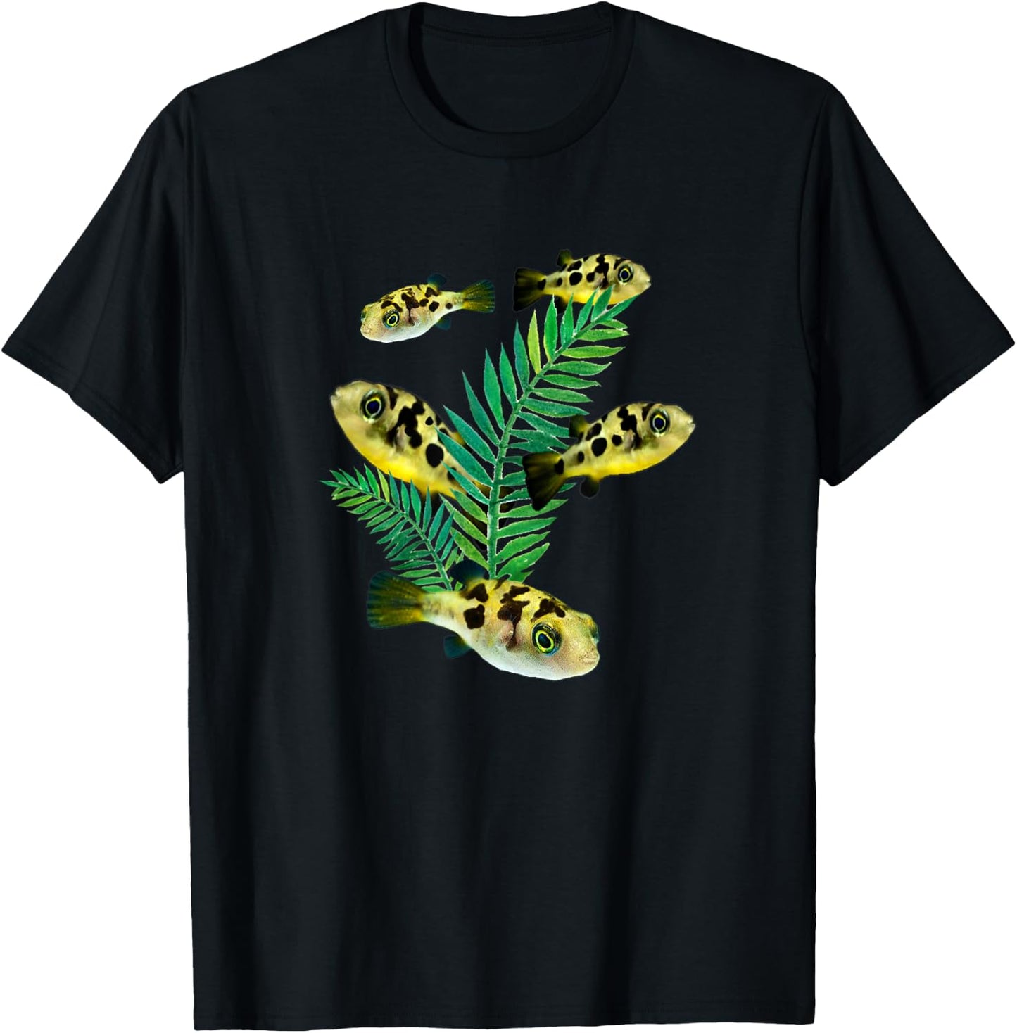 Pea Puffers Aquarium Fish Dwarf Puffer Fish Tank Lovers T-Shirt - T-Shirt | Black