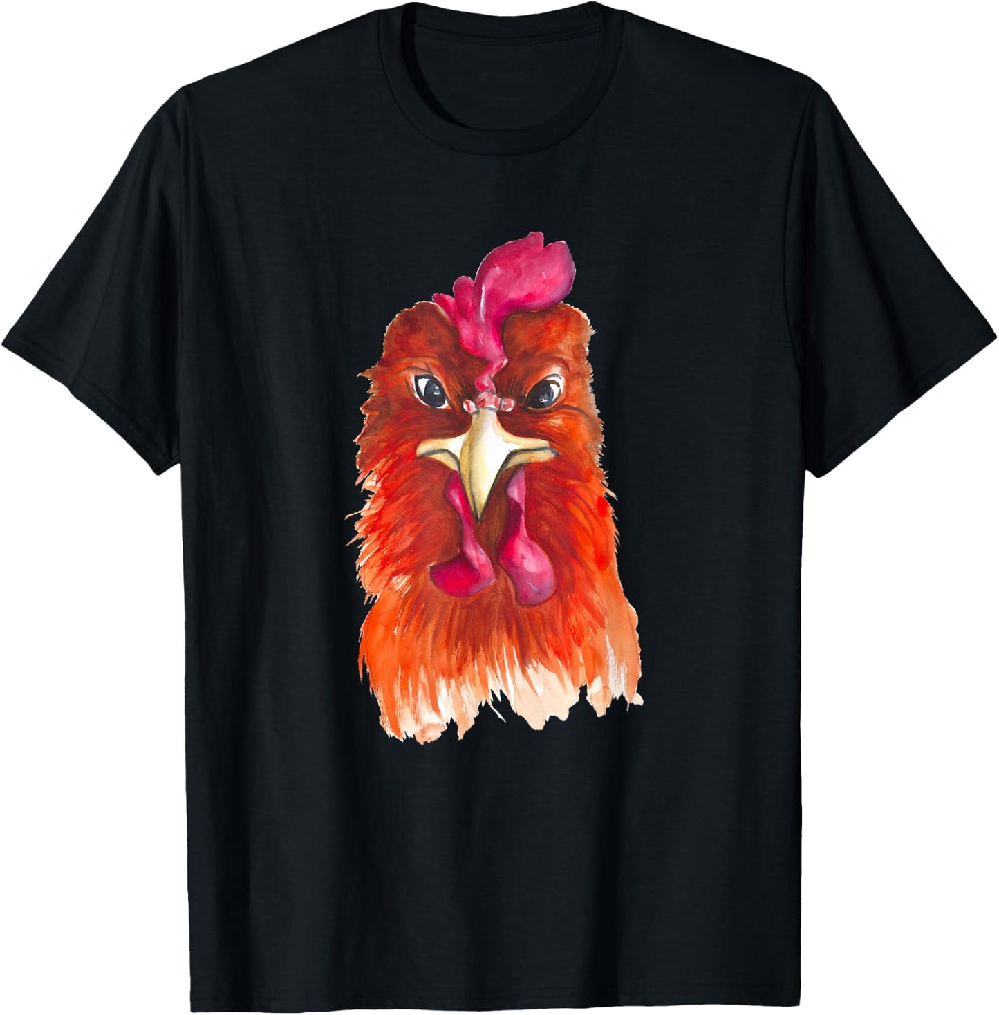 Funny Chicken Farmer design women men angry rooster T-Shirt - T-Shirt | Black