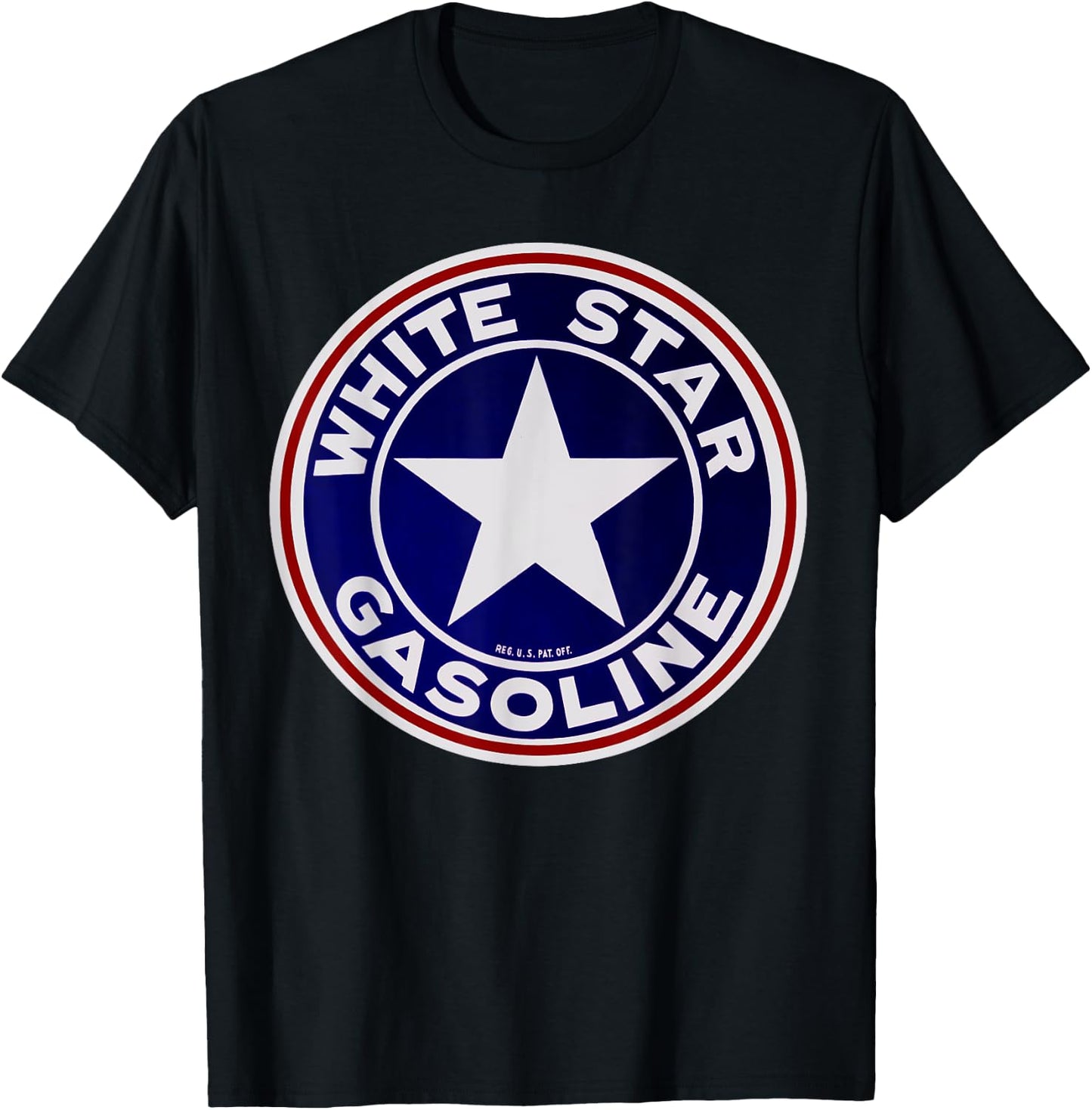 Retro Vintage Gas Station White Star Motor Oil Car Garage T-Shirt - T-Shirt | Black