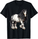 Black Gypsy Vanner Horse Lover Riding Equestrian T-Shirt - T-Shirt | Black