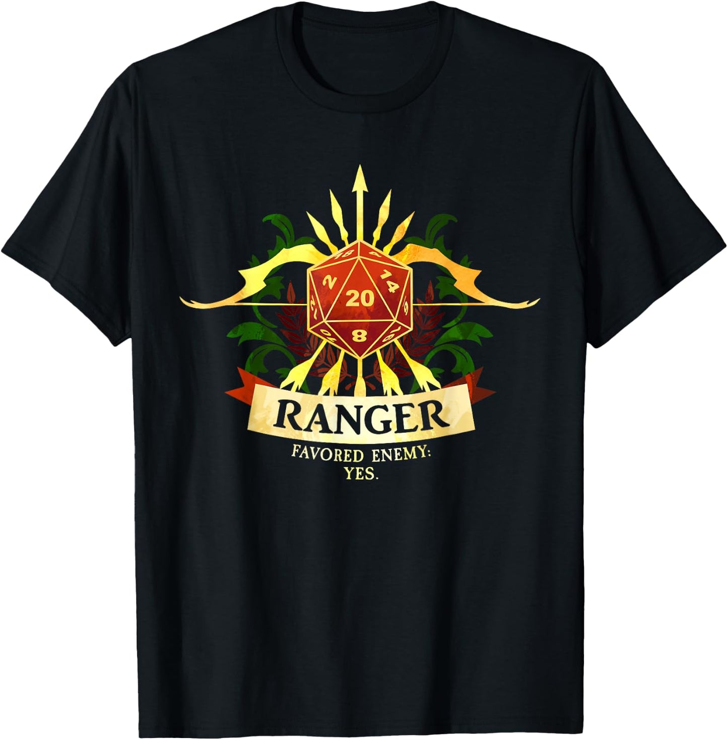 Ranger Fantasy RPG TRPG Gamer Class T-Shirt - T-Shirt | Black