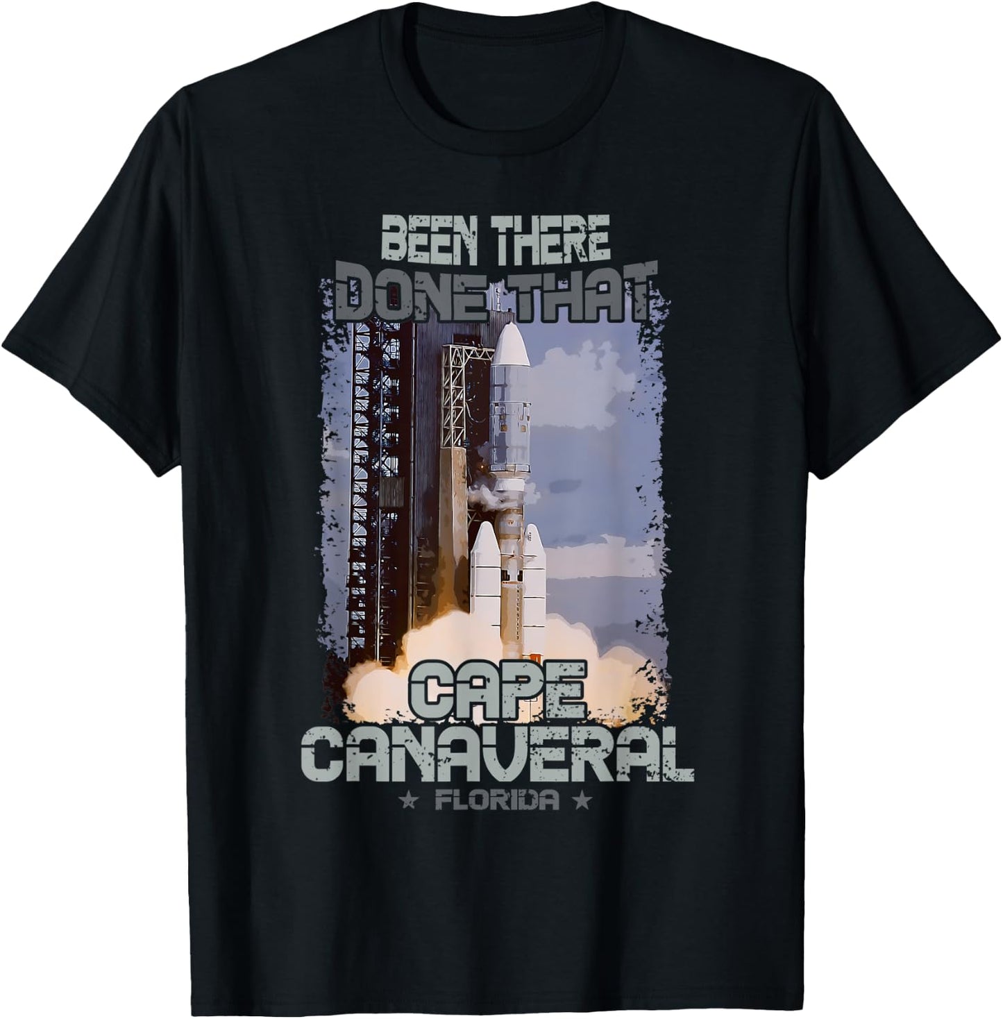 Cape Canaveral Space Station Spaceflight Launch T-Shirt - T-Shirt | Black