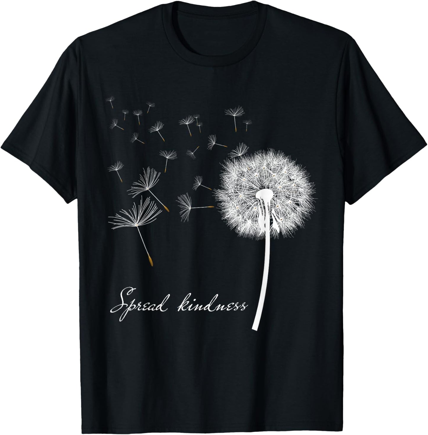 Spread Kindness Dandelion Blowing Flower Girl T-Shirt - T-Shirt | Black