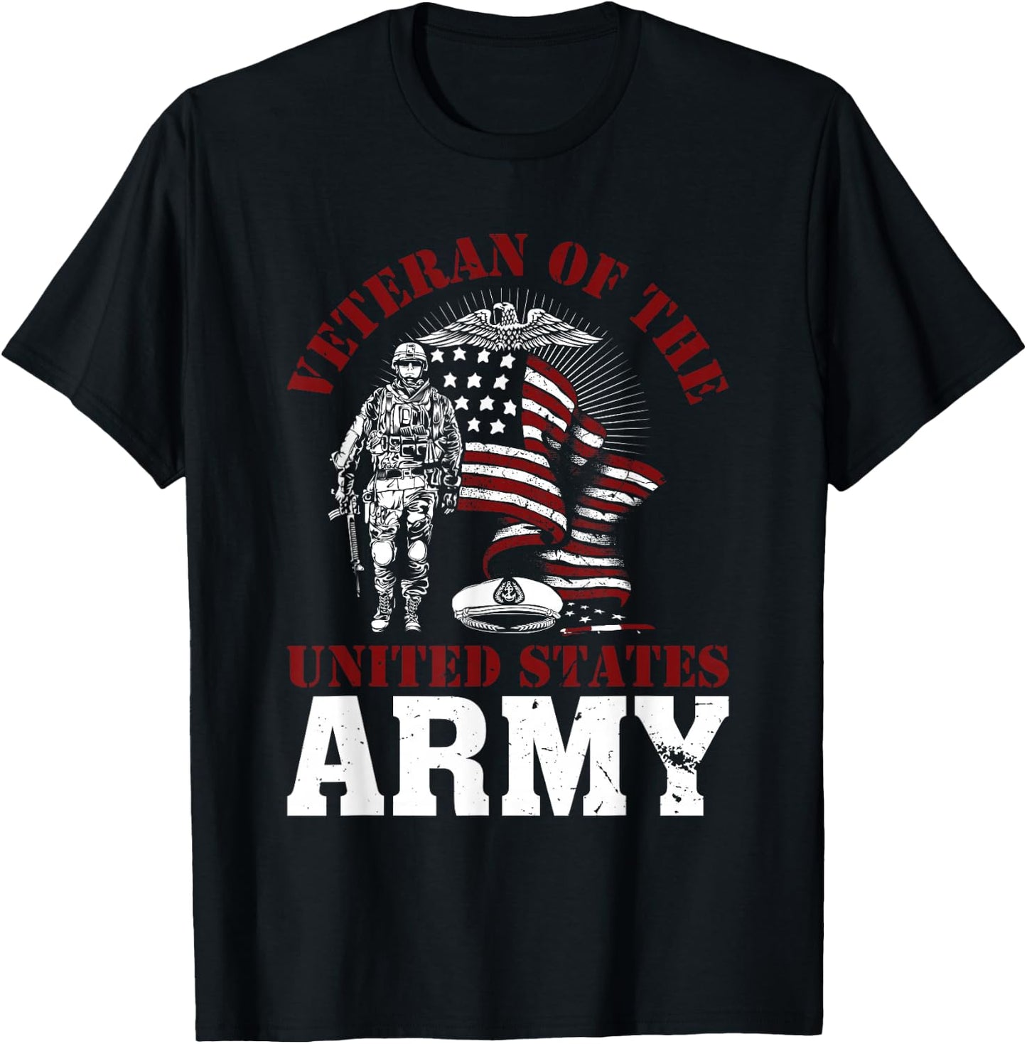 Veteran of the United States US Army Military Veterans T-Shirt - T-Shirt | Black