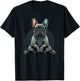 Funny French Bulldog Frenchie Yoga T-Shirt - T-Shirt | Black