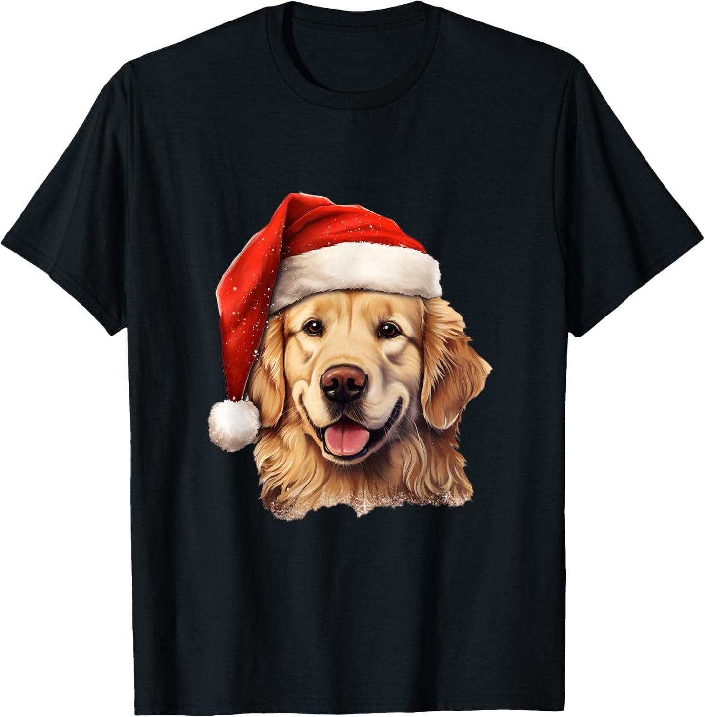 Christmas Golden Retriever - Golden Retriever Christmas T-Shirt - T-Shirt | Black