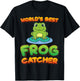 Frog Hunter Boys Girls Kids World's Best Frog Catcher Cute T-Shirt - T-Shirt | Black