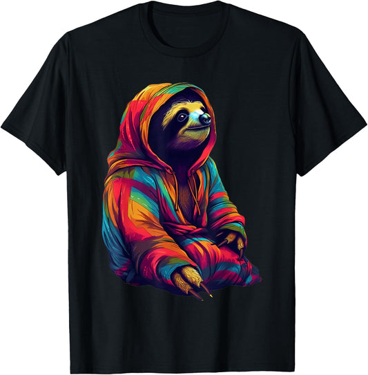 Zen Sloth T-Shirt - T-Shirt | Black
