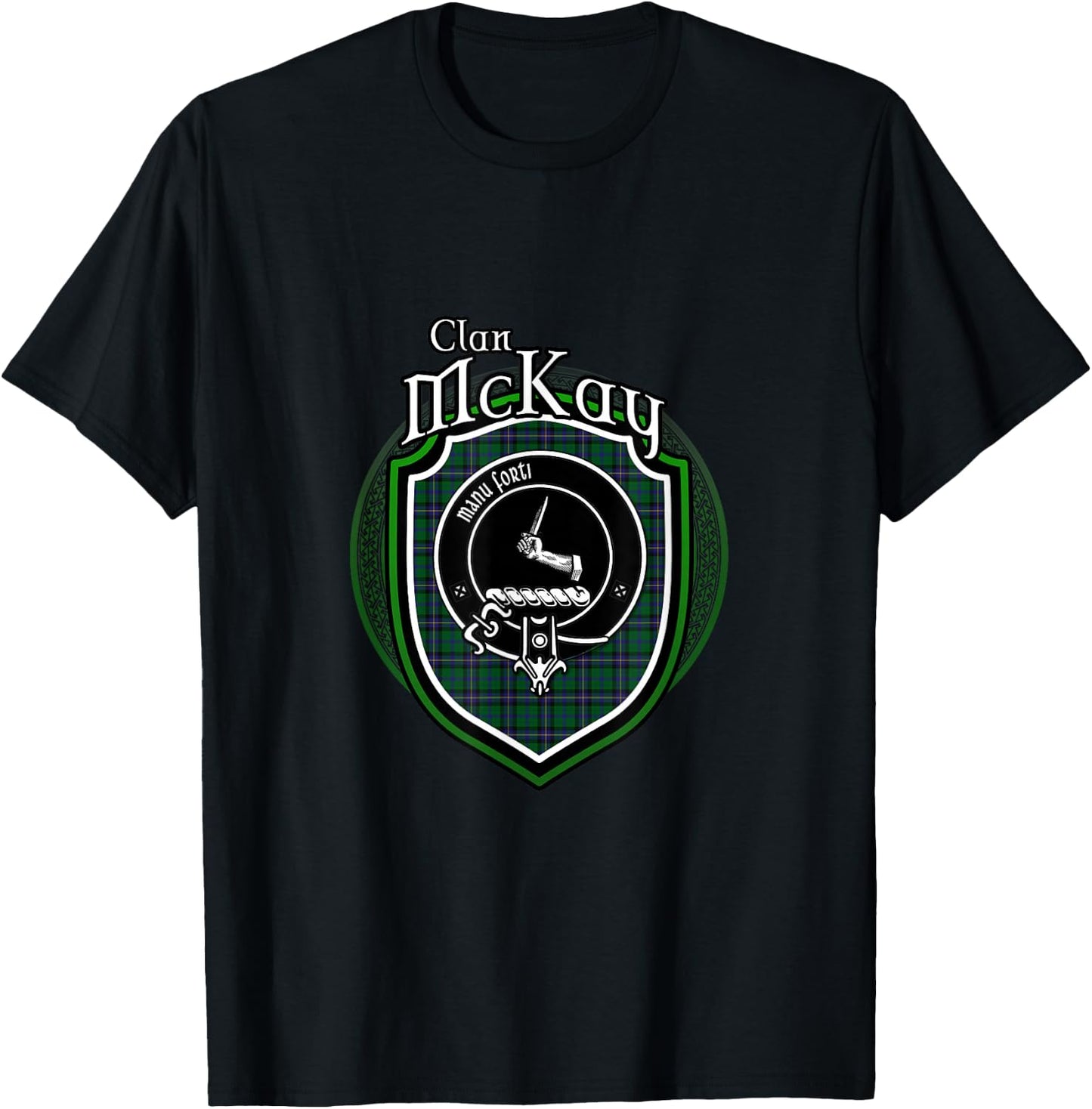 McKay Clan Crest | Scottish Clan McKay Family Crest Badge T-Shirt - T-Shirt | Black