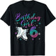 Ice Skating Rolling 6 Year Old 6th Birthday Girl Party T-Shirt - T-Shirt | Black