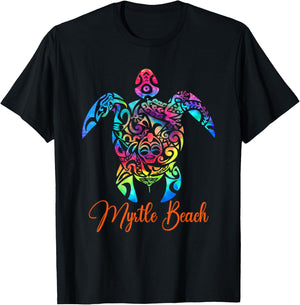 Myrtle Beach Sea Turtle Family Vacation Summer 2025 T-Shirt - T-Shirt | Black