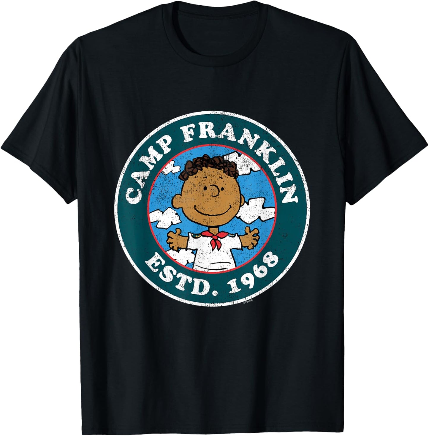 Peanuts - Camp Franklin Armstrong ESTD 1968 T-Shirt - T-Shirt | Black