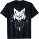 Occult Horror Witchy Gothic Furry Wolves | Wolf Fursona T-Shirt - T-Shirt | Black