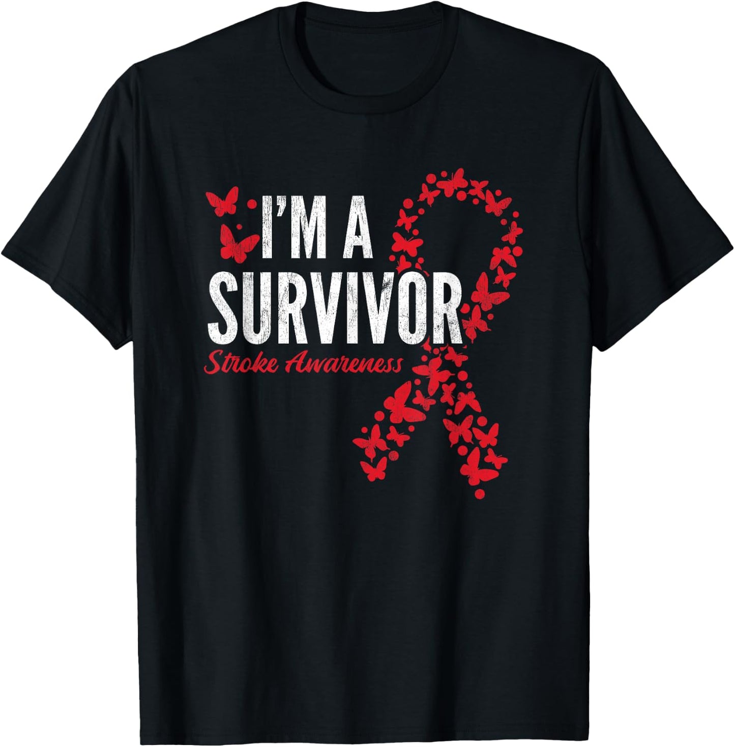 Survivor Stroke Awareness Stroke Survivor T-Shirt - T-Shirt | Black
