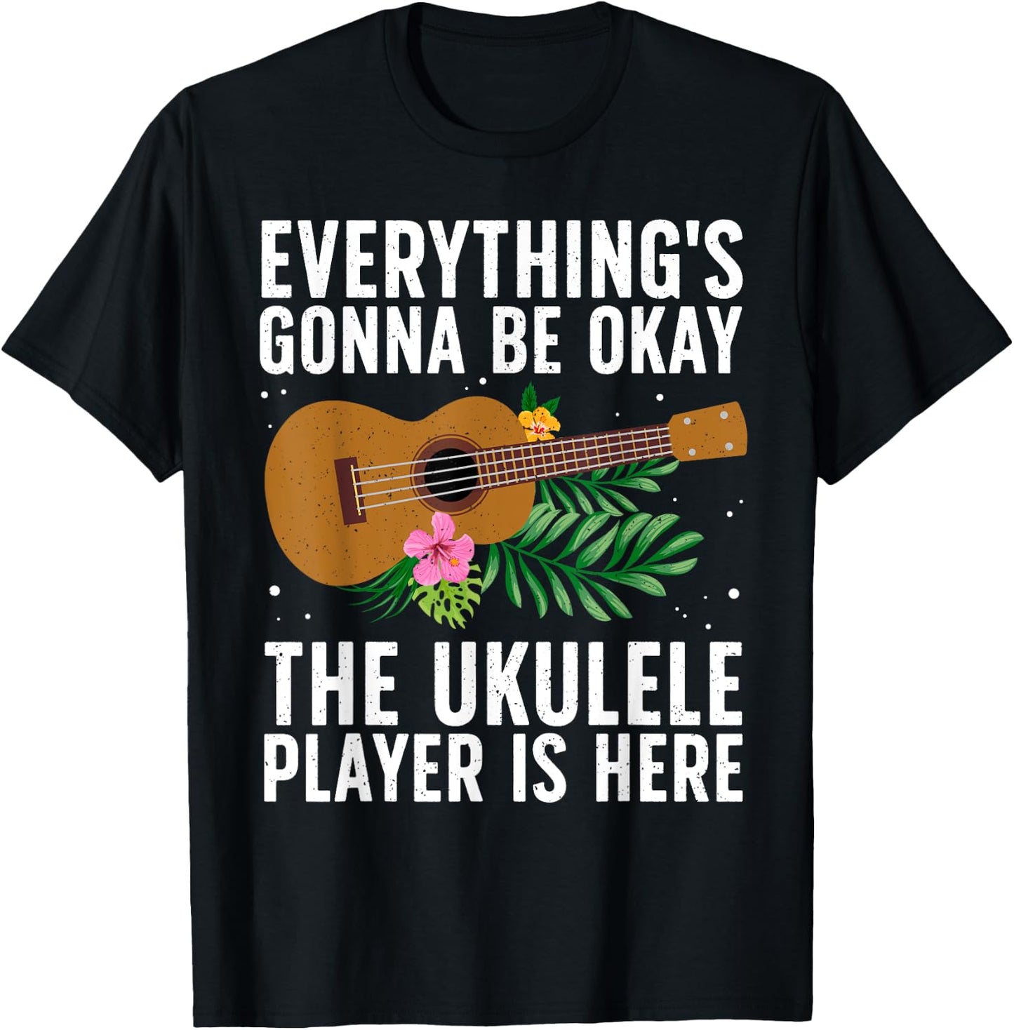 Cool Ukulele Player Design Women Uke Ukulele Lover T-Shirt - T-Shirt | Black