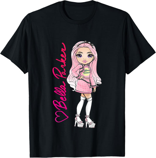 Kids Rainbow High Bella Parker Sassy Pose Portrait T-Shirt - T-Shirt | Black