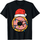Christmas Donut Santa Cute Xmas Baking Baker Men Women Kids T-Shirt - T-Shirt | Black