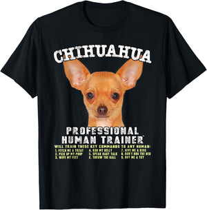 Kitana Chihuahua Dog Themed , -Adults, Black, Small, Short Sleeve, Cotton, Classic Fit, Modern Classic, Chihuahua T-Shirt - T-Shirt | Black