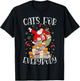 Cats For Everybody Ugly Christmas Cat Funny Xmas T-Shirt - T-Shirt | Black