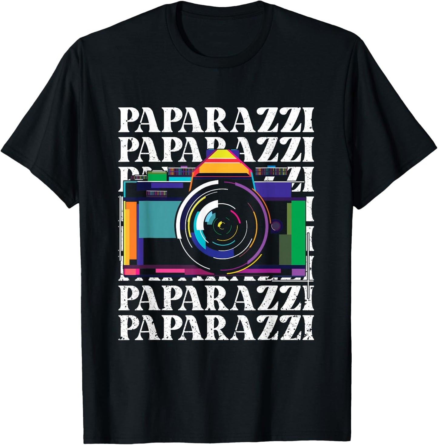 Paparazzi | Yellow Journalism Press | Photographer Camera T-Shirt - T-Shirt | Black