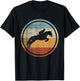 Retro Vintage Show Jumping Design Horse Rider Equestrian T-Shirt - T-Shirt | Black