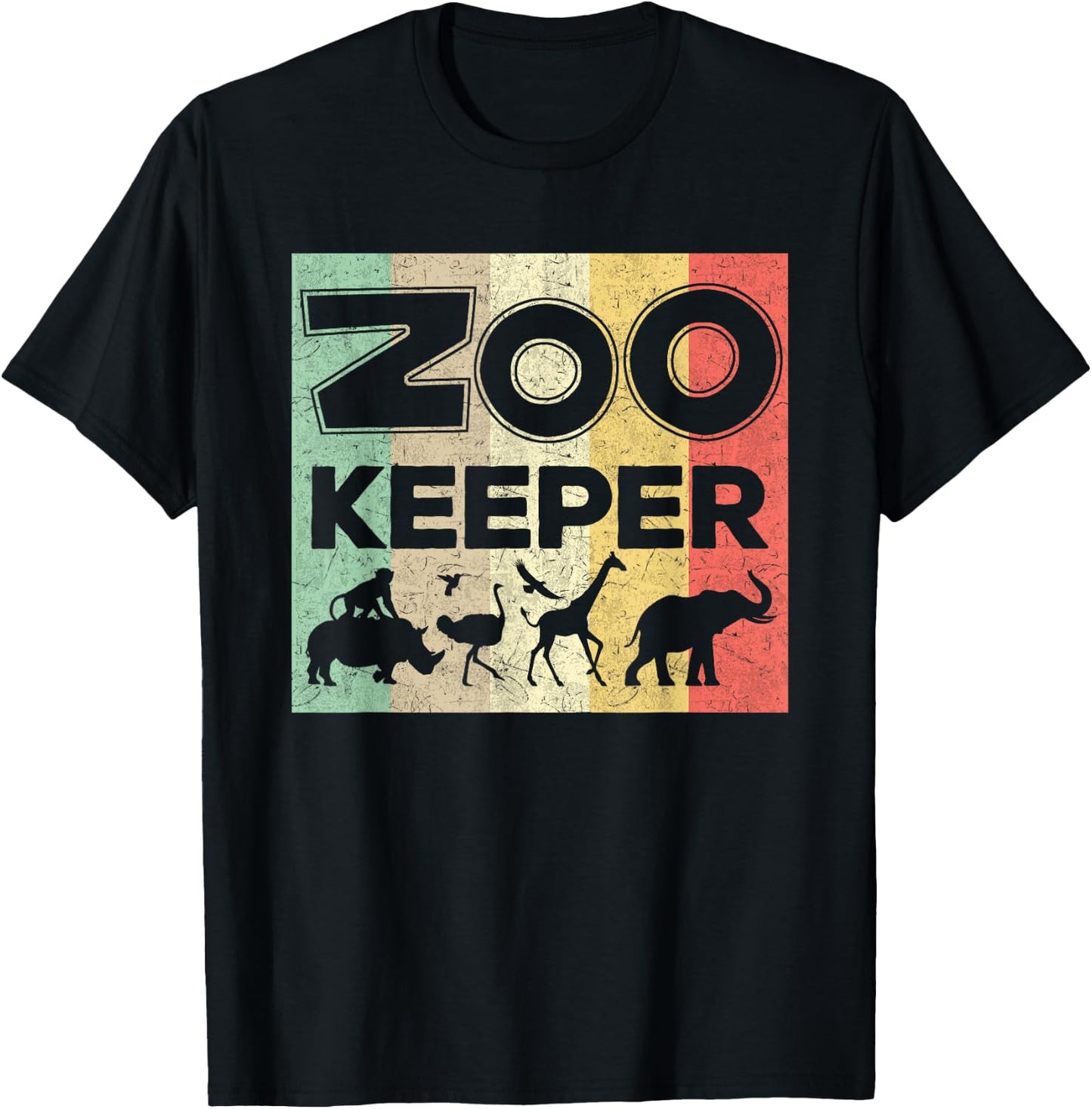 Zookeeper African Savanna Wildlife Animal T-Shirt - T-Shirt | Black
