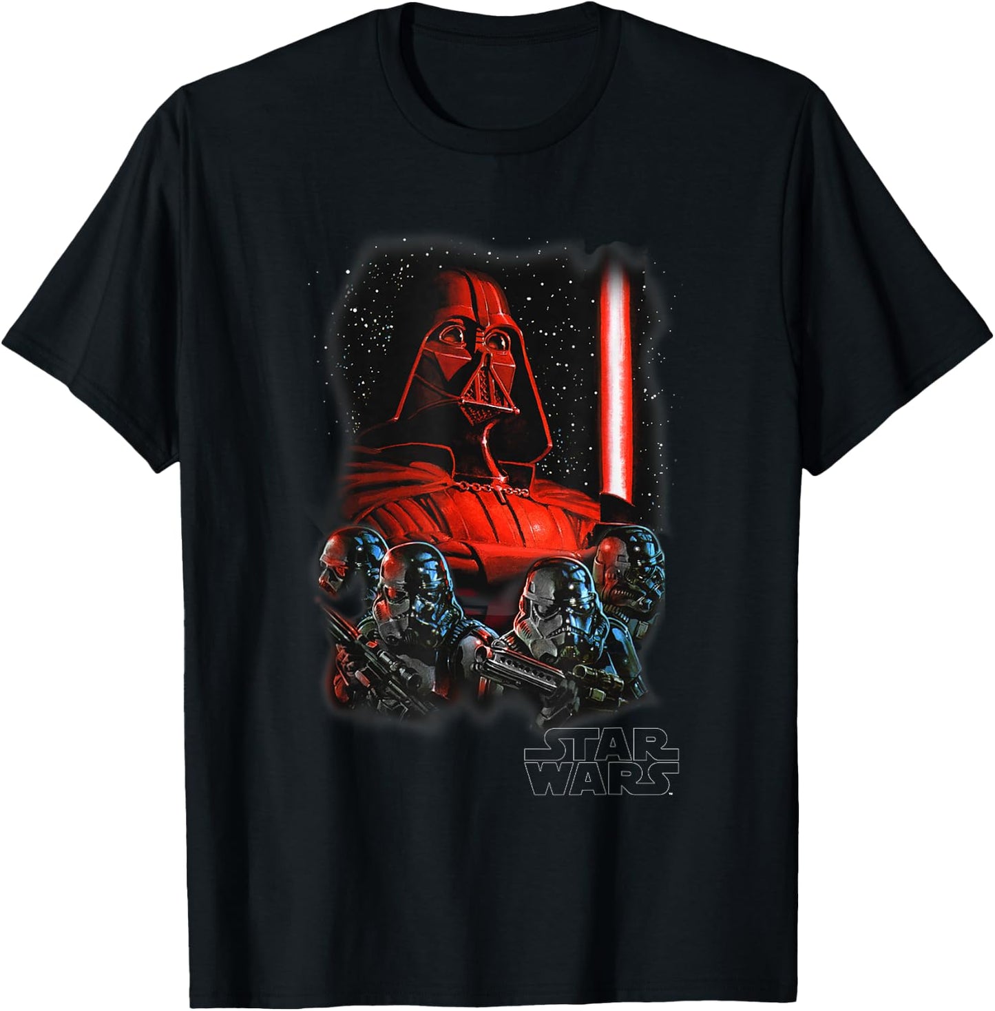 Star Wars Empire Strikes Back Vintage Galactic Darth Vader T-Shirt - T-Shirt | Black
