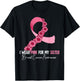 I Wear Pink For My Sister Breast Cancer Awareness T-Shirt - T-Shirt | Black
